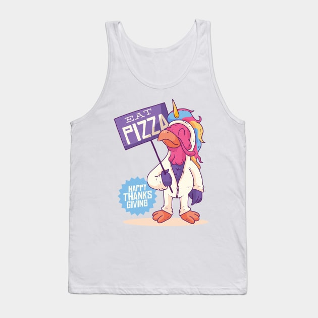 UNICORN TURKEY THANKSGIVING FUNNY Tank Top by madeinchorley